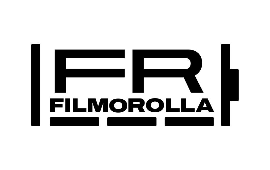 Filmorolla Modern Logo Black and White